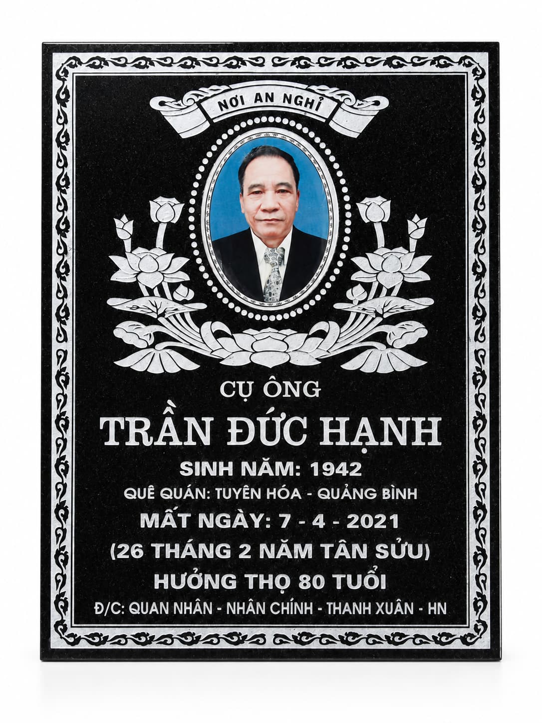 Ảnh bia thật Trần Đức Hạnh
